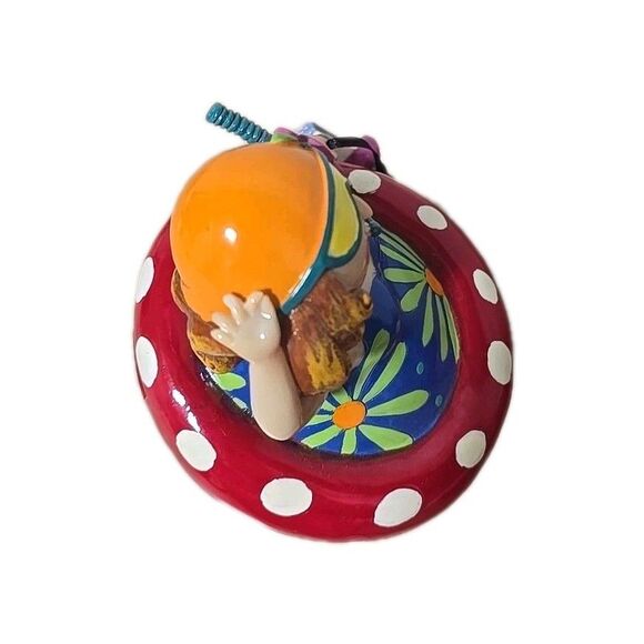 Retro Beach Woman Wearing FloatyW/Beach Bag Bright Colorful Coin Bank **READ** - Picture 6 of 12